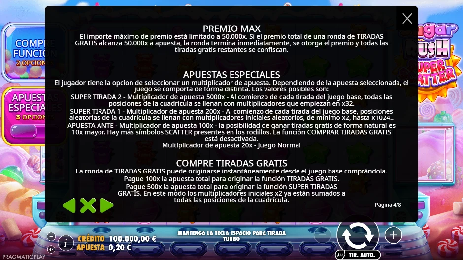 Super Scatter — apuestas especiales