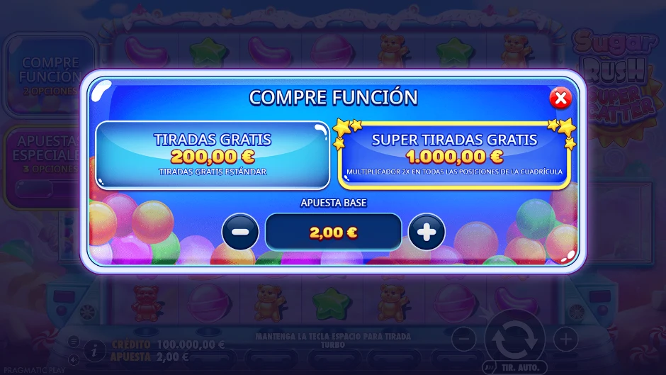 Super Scatter — pantalla de reglas