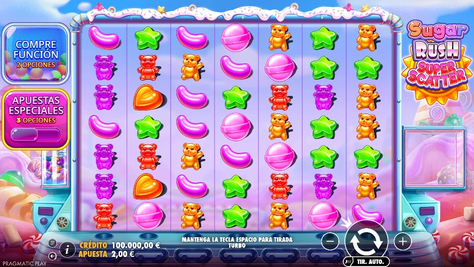 Sugar Rush Super Scatter — pantalla del juego